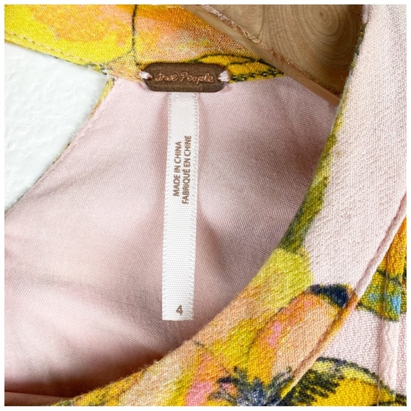 Free People Tegan Printed Floral Pleated Dress‎ Size 4 - Picture 10 of 12